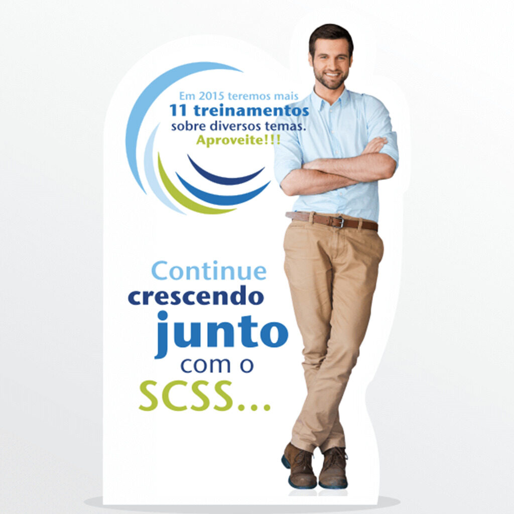 Totem pessoa tamanho real da SCSS