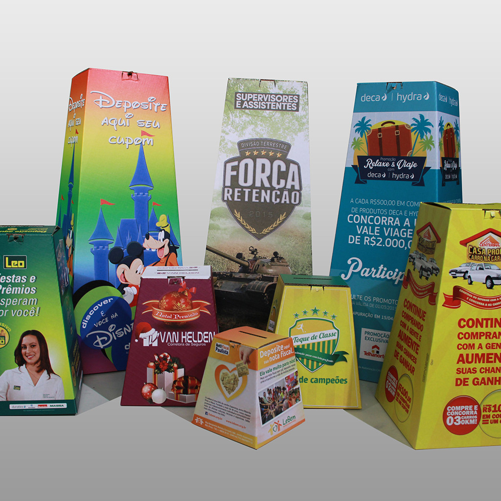 Urnas promocionais de papelão