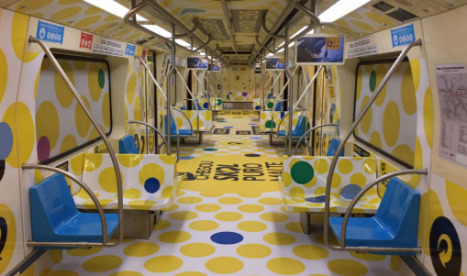 sinalização e envelopamento de metrô